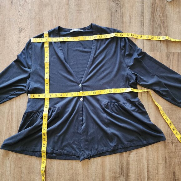 Alembika Charcoal Grey Babydoll Cardigan Top - Picture 3 of 6